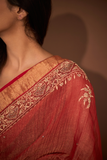 Arsh Hand Crafted Pure Tissue Banarasi Chikankari Saree