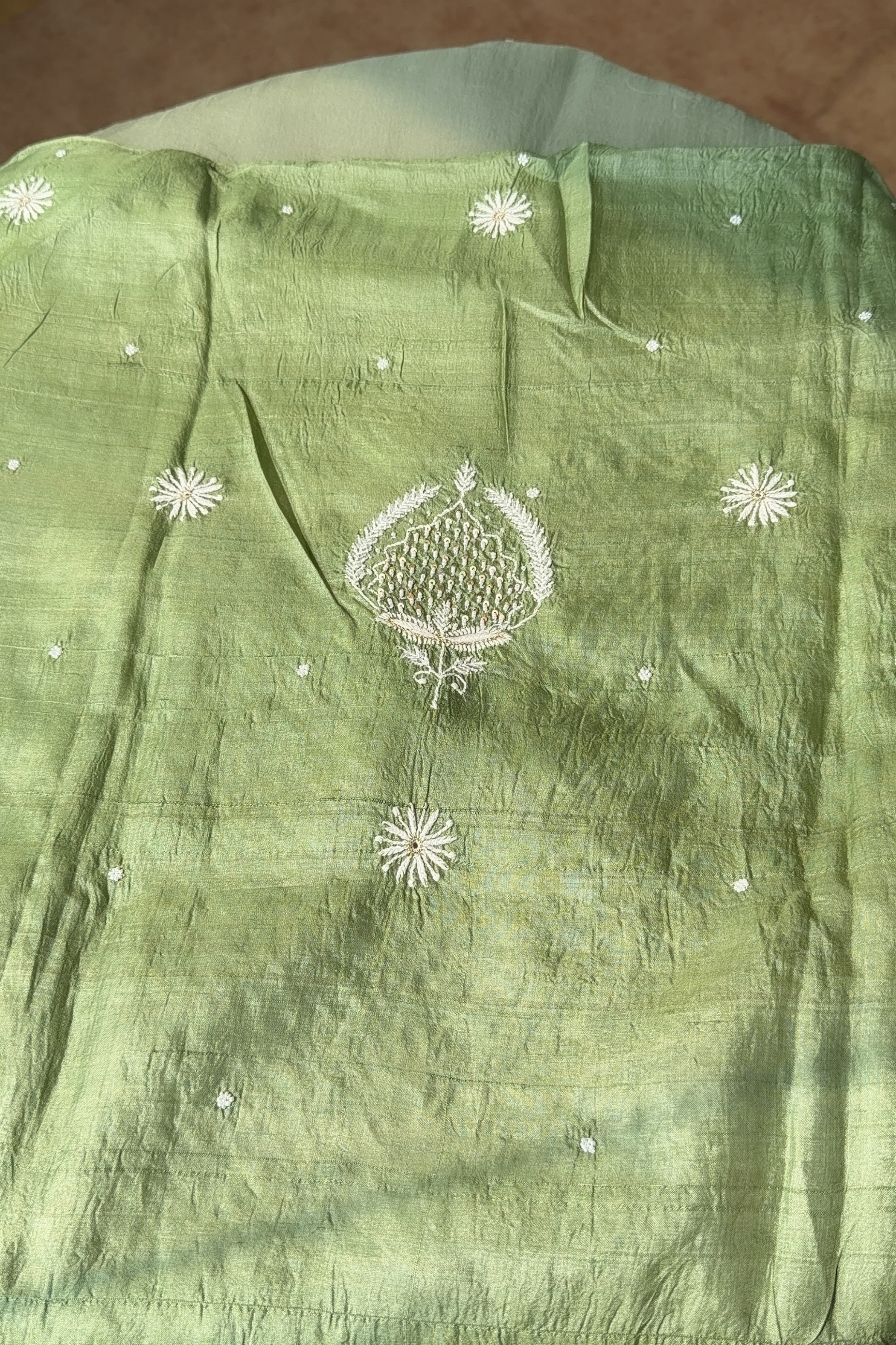 Arsh Handcrafted Silk Kurti and Dupatta Set - arshchikan