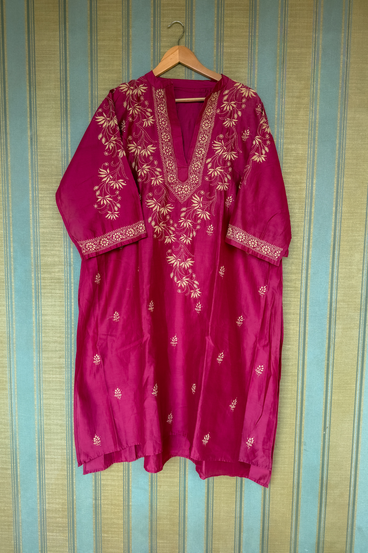 Arsh Handcrafted Pure Chanderi Silk Kurti