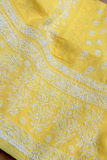 Arsh Handcrafted Yellow Cotton Unstitched Daraj Chikankari 3pc Suit Set