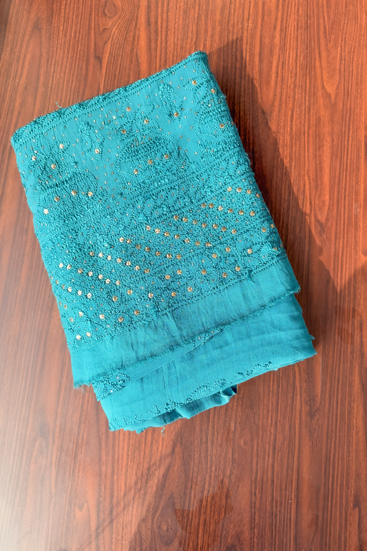 Arsh Handcrafted Pure Viscose Georgette Unstitched Chikankari 2pc Suit Set