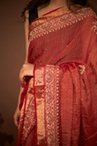 Arsh Hand Crafted Pure Tissue Banarasi Chikankari Saree