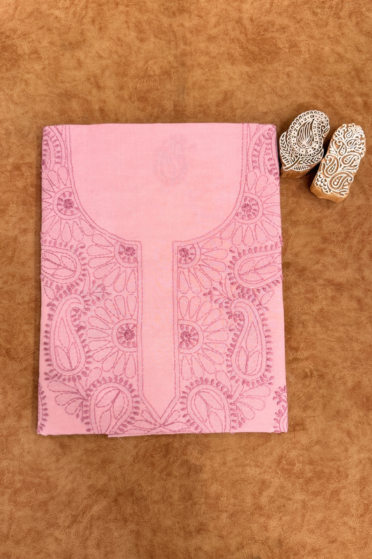 Arsh Handcrafted Pure Cotton Unstitched Chikankari Kurti Pc - arshchikan