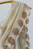 Arsh Handcrafted Boota Skirt Jaal Chikankari Pure Tissue Saree