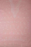 Arsh Handcrafted Pastel Peach Cotton Unstitched Chikankari 3pc Suit