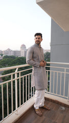 Arsh Chikan Mens Pure Cotton Printed Kurta