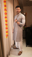 Arsh Chikan Mens Pure Cotton Printed Kurta