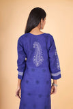 Arsh Handcrafted 2 Boota Front Jaal Pure Cotton Kurti