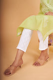 Arsh Handcrafted Pintuck Stretchable Cotton Chikankari Pant