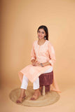 Arsh Handcrafted Pure Cotton Kashmiri Gala Kurti