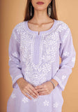 Arsh Handcrafted Leheriya Print Pure Cotton Chikan Kurti