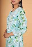 Arsh Handcrafted MulMul Cotton Printed Chikankari Kurti