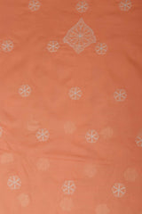 Arsh Handcrafted Pastel Orange Cotton Unstitched 3pc Suit