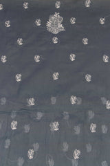 Arsh Handcrafted Dark Grey Motifs Jaal Cotton Unstitched 3pc Suit