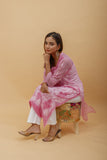 Arsh Handcrafted Onion Pink Semi Georgette Chikan Kurti