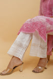 Arsh Handcrafted White Chikankari Pant on Kota Doria fabric