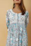 Arsh Handcrafted Pure MulMul Cotton Printed Gown Dress