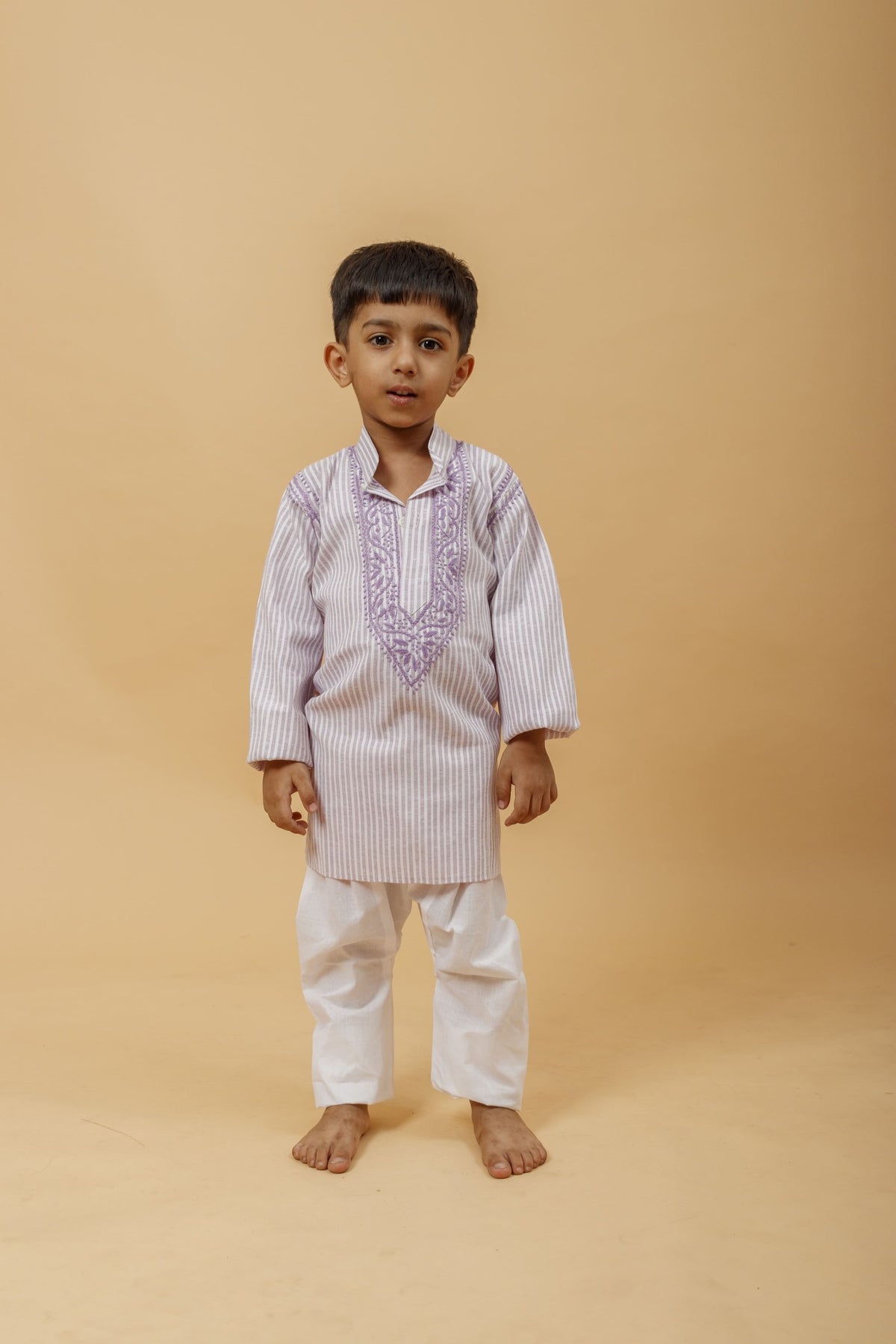 Arsh Handcrafted Boys Kurta Pajama Chikankari Set