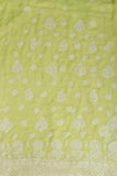 Arsh Handcrafted Neon Green Georgette Unstitched Chikankari 3pc Suit