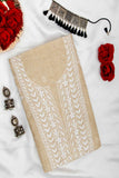 Arsh Handcrafted Khadi Cotton Unstitched Chikankari Kurti and Dupatta Seta