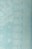 Arsh Handcrafted Sky Blue Cotton Unstitched Chikankari 3pc Suit Set