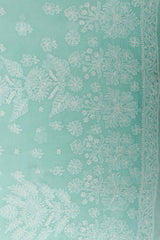 Arsh Handcrafted Sea Green Cotton Unstitched Chikankari 3pc Suit