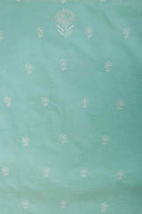 Arsh Handcrafted Sea Green Cotton Unstitched Chikankari 3pc Suit