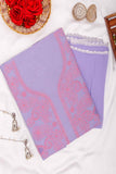 Arsh Handcrafted Purple Cotton Unstitched Chikankari 3pc Suit