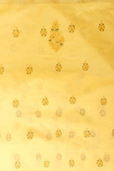 Arsh Handcrafted Mango Yellow Cotton Unstitched Chikankari 3pc Suit