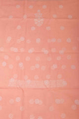 Arsh Handcrafted Peach Cotton Unstitched Chikankari Front Jaal 3pc Suit