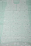 Arsh Handcrafted Sea Green Cotton Unstitched Chikankari Front Jaal 3pc Suit