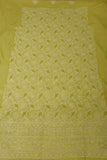 Arsh Handcrafted Parrot Green Cotton Unstitched Chikankari Front Jaal 3pc Suit