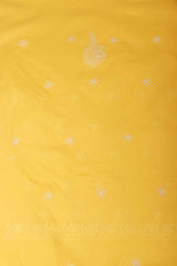 Arsh Handcrafted Pastel Yellow Cotton Unstitched Chikankari 3pc Suit