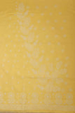 Arsh Handcrafted Light Yellow Cotton Unstitched Chikankari 3pc Suit