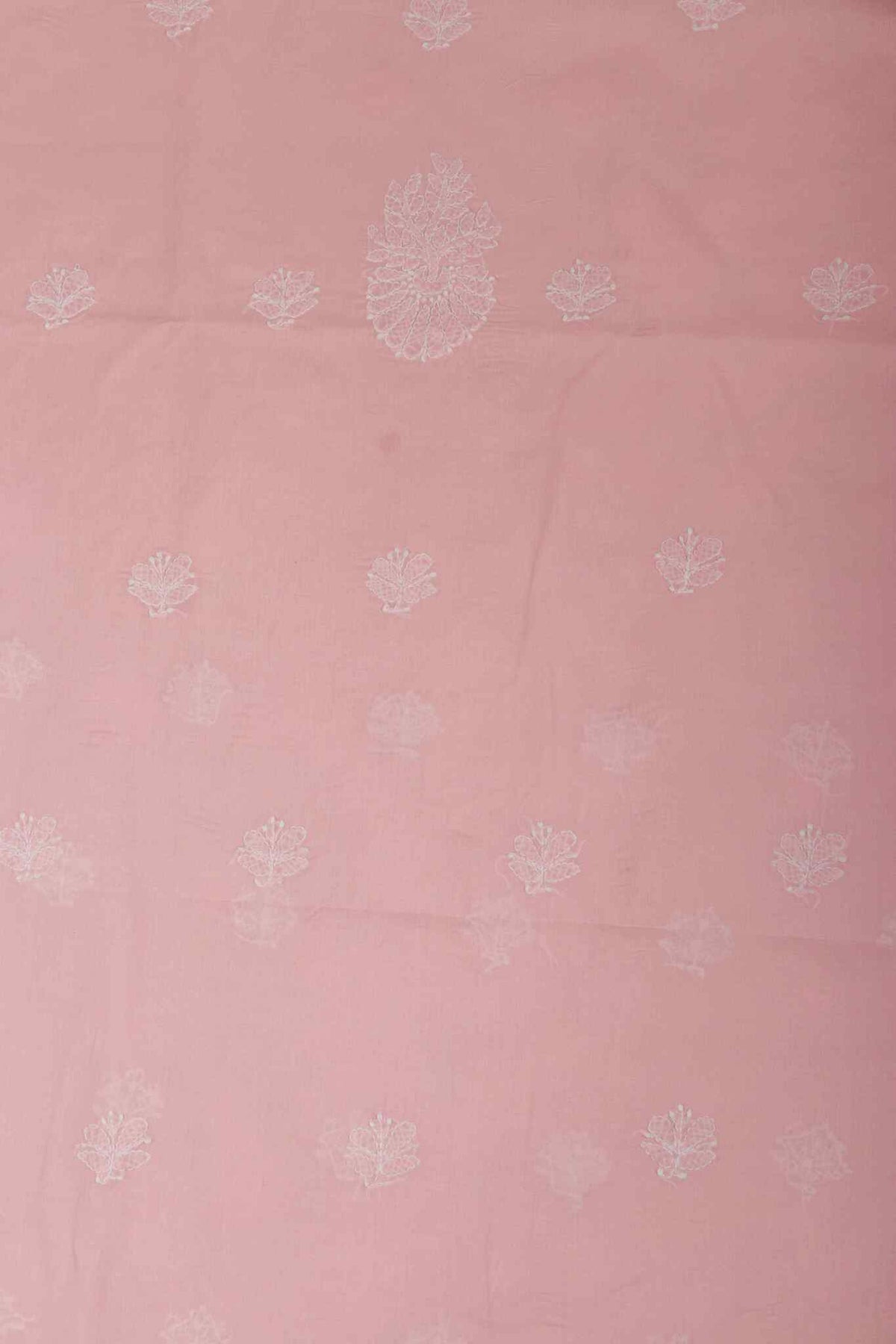 Arsh Handcrafted Light Pink Cotton Unstitched Chikankari 3pc Suit