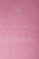 Arsh Handcrafted Onion Pink Cotton Unstitched Chikankari 3pc Suit