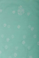 Arsh Handcrafted Sea Green Cotton Unstitched Chikankari 3pc Suit