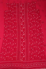 Arsh Handcrafted Hot Pink Georgette Unstitched Chikankari 3pc Suit