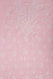 Arsh Handcrafted Baby Pink Georgette Unstitched Chikankari 3pc Suit