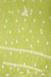 Arsh Handcrafted Parrot Green Georgette Unstitched Chikankari 3pc Suit