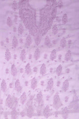 Arsh Handcrafted Purple Georgette Unstitched Chikankari 3pc Suit