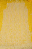 Arsh Handcrafted Mango Yellow Georgette Unstitched Chikankari 3pc Suit