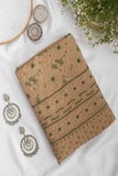 Arsh Handcrafted Light Brown Georgette Unstitched Chikankari 3pc Suit