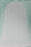 Arsh Handcrafted Mint Green Georgette Unstitched Chikankari 3pc Suit