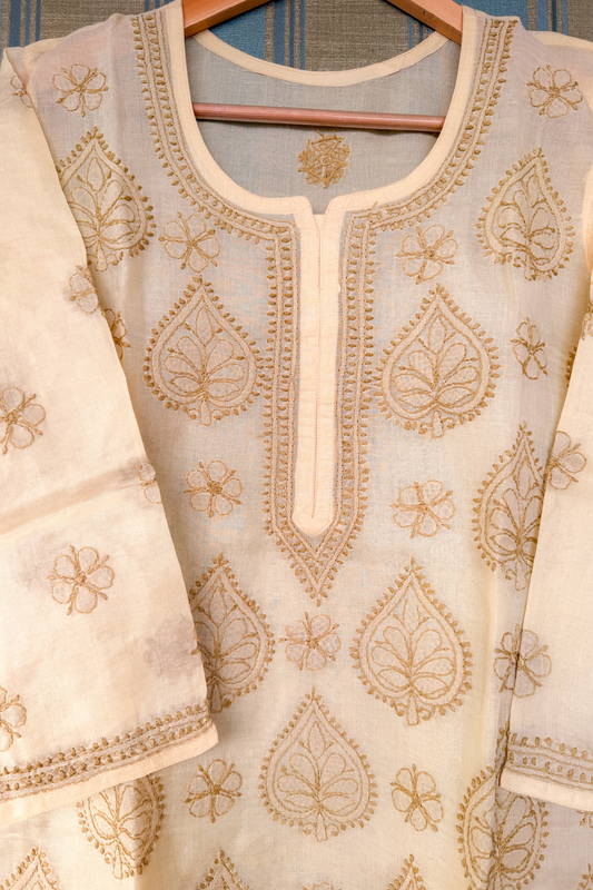 Arsh Handcrafted Booti Boota Jaal Pure Cotton Kurti