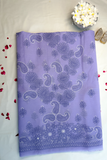 Arsh Handcrafted Purple Cotton Unstitched Chikankari 3pc Suit