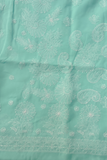 Arsh Handcrafted Sea Green Cotton Unstitched Chikankari 3pc Suit