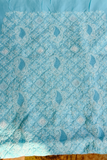 Arsh Handcrafted Blue Cotton Unstitched Chikankari Front Jaal 3pc Suit
