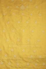 Arsh Handcrafted Yellow Cotton Unstitched 3pc Suit